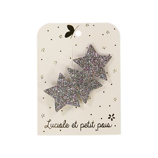  Three Star Hair Clip - Bronze Glitter