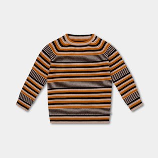 Knitted Raglan Sweater - Retro Stripe