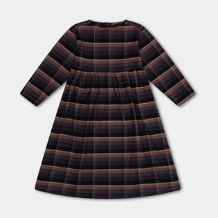 Midi Dress - Inky Brown Check