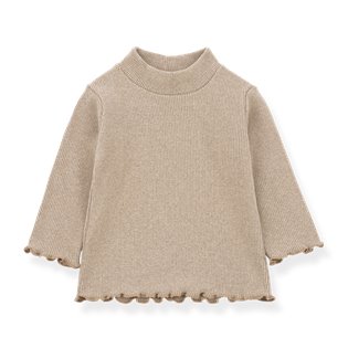 Nice Turtleneck Top - Beige