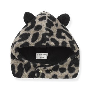 Quebec Beanie W/Ears - Black & Beige