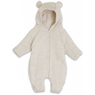 New born Onesie W/Hood - Caramel Mini Dots