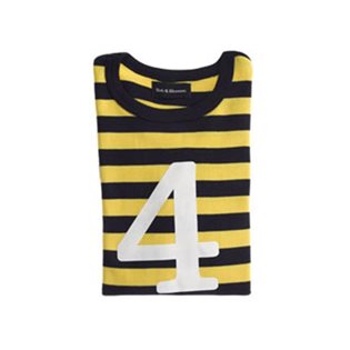 Yellow & Navy Stripe With Age