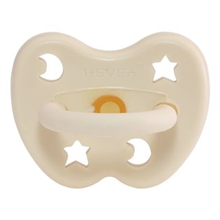 Hevea Colourful Round Pacifier - Milky White