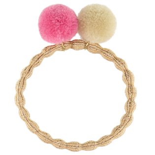 Kknekki Snag Free Hairband - Pom Pom Beige Glitter