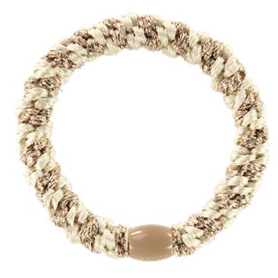 Kknekki Snag Free Hairband - Ivory Beige Glitter Stripe