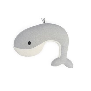 Nanami Feeding Pillow - Whale Momo Grey