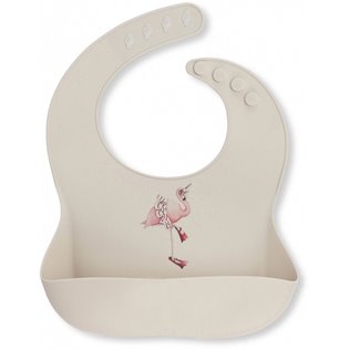 Bib Silicone - Nature/ Flamingo