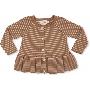 Meo Knit Frill Cardigan Cotton - Sahara Rice