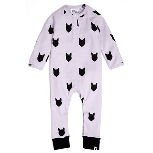 Lilac Fox Placket Romper