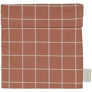 Haps Nordic Sandwich Bag - Terracotta Check