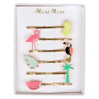 Tropical Enamel Hair Slides