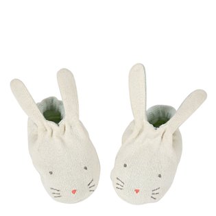 Mint Bunny Baby Booties