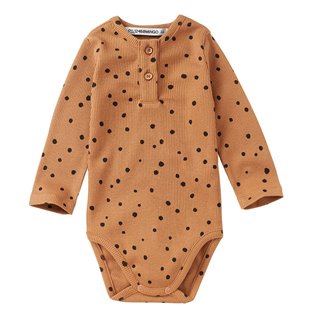 Dots Rib Bodysuit - Caramel / Black