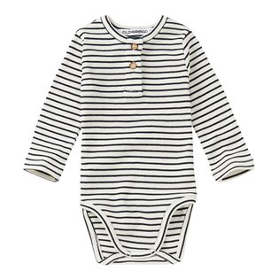 Stripes Rib Bodysuit - Black / White