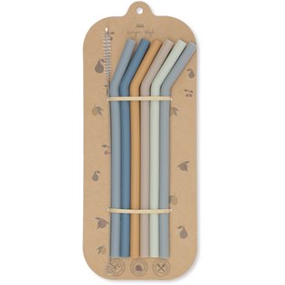 Straws Pack of 6 - Blue Mix