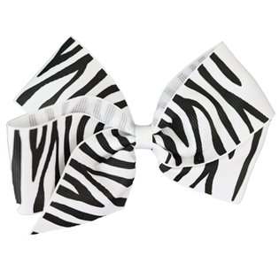 Bow Hairclip - Zebra Print 