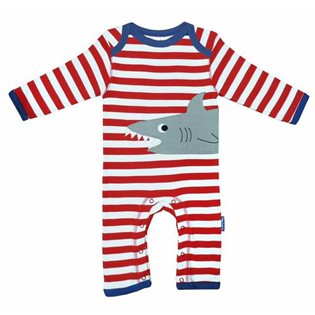 Organic Sleepsuit with Shark Applique