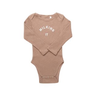 Milking It ® Organic Pink Clay Rib Bodysuit