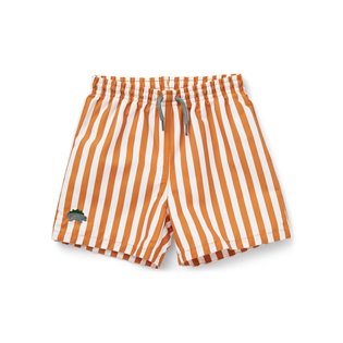 Duke Board Shorts - Stripe: Mustard/White