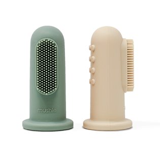 Finger Toothbrush - Shifting Sand/Cambridge Blue