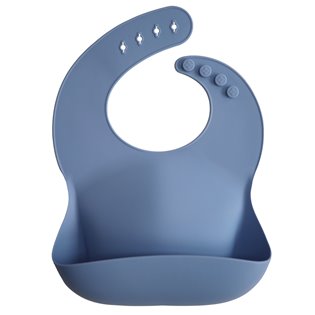 Silicone Baby Bib - Powder Blue