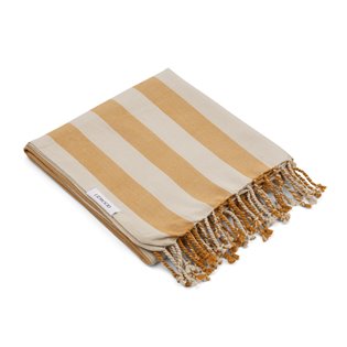  Mona Beach Towel - YD stripe: Mustard/Sandy