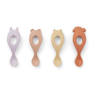 Liva Silicone Spoon 4 Pack - Lavender Multi Mix