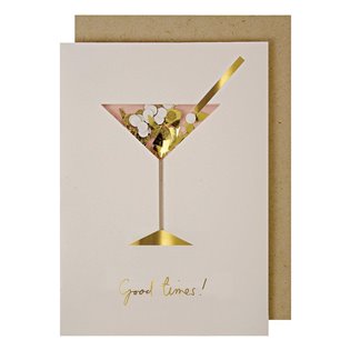 Cocktail Confetti Shaker Card