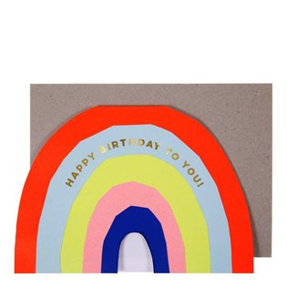 Neon Rainbow Card