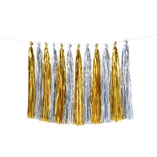 Gold & Silver Tassel Garland