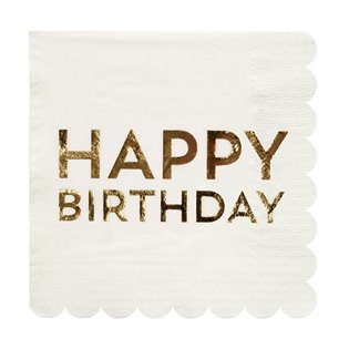 Gold Birthday Large Napkins