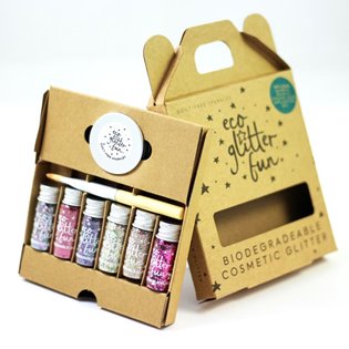 Eco Glitter Fun Box of 6 - Pinky