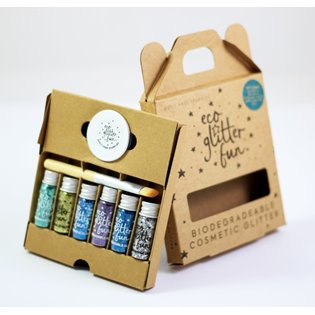 Eco Glitter Fun Box of 6 - Sky