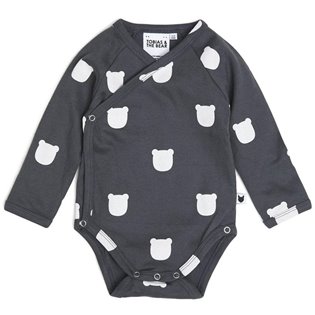 Charcoal Bear Kimono Bodysuit