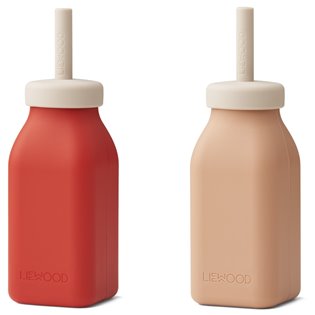 Erika Milkshake Bottle 2-Pack - Apple Red/Tuscany Rose mix