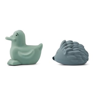 Henrik Bath Toys 2 Pack -  Peppermint/Whale Blue Mix