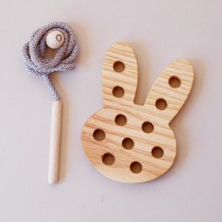 Bunny Wooden Lacing Toy