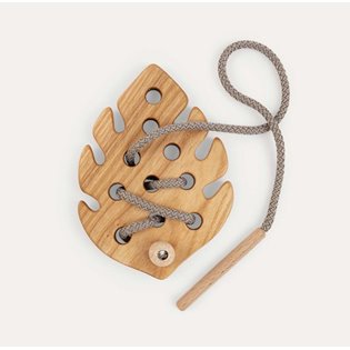 Monstera Leaf Wooden Lacing Toy