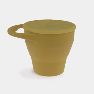 Collapsible Silicone Snack Pot - Mustard Yellow