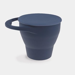 Collapsible Silicone Snack Pot - Navy