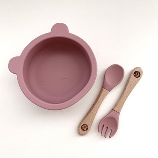 Rose 'CUB' Silicone Dinnertime Set