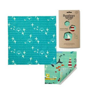 Seaside Print Beeswax Wraps