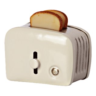  Miniature Toaster & Bread - Off White