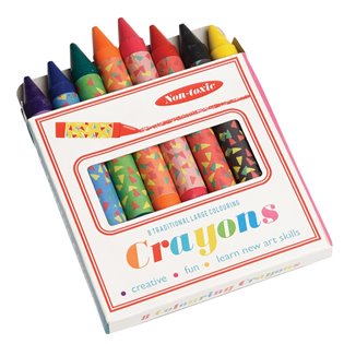 Set Of 8 Large Colourful Crayons