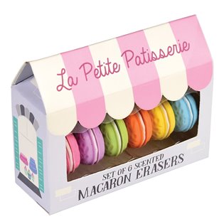 Scented Macaron Erasers (set Of 6)