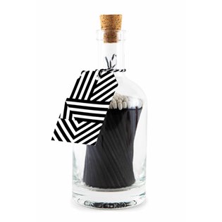 Black Geometric - Match Bottles