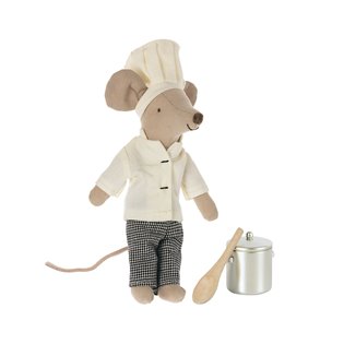 Chef Mouse W. Soup Pot And Spoon