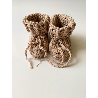 Organic Cotton Booties Sand