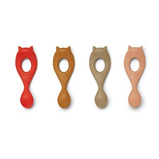 Liva Silicone Spoon 4 Pack - Multi Mix